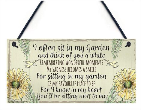 10″ X 5″ Garden Plaque: A special gift to cherish memories in your garden shed.