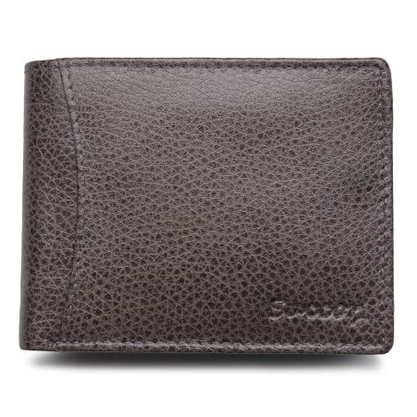 Succor Olive Leather Wallet for Indian Men: Branded, RFID Protected, Bifold, High-quality Leather with Coin Pocket. Ideal for Daily Use.