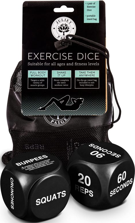 Home gym workout game supplies – Exercise Dice, perfect for adults seeking fitness gear and accessories.