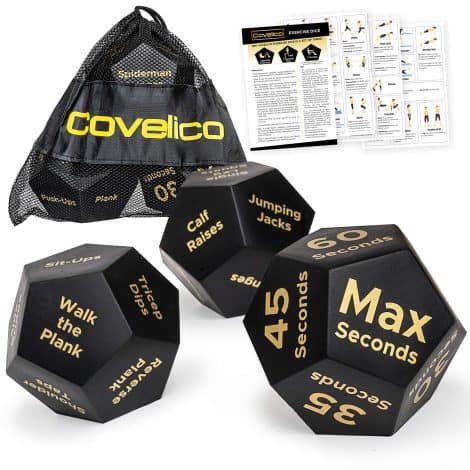 Get in shape with the Covelico Exercise Dice, perfect for fun and engaging workout sessions. Ideal for teachers too!